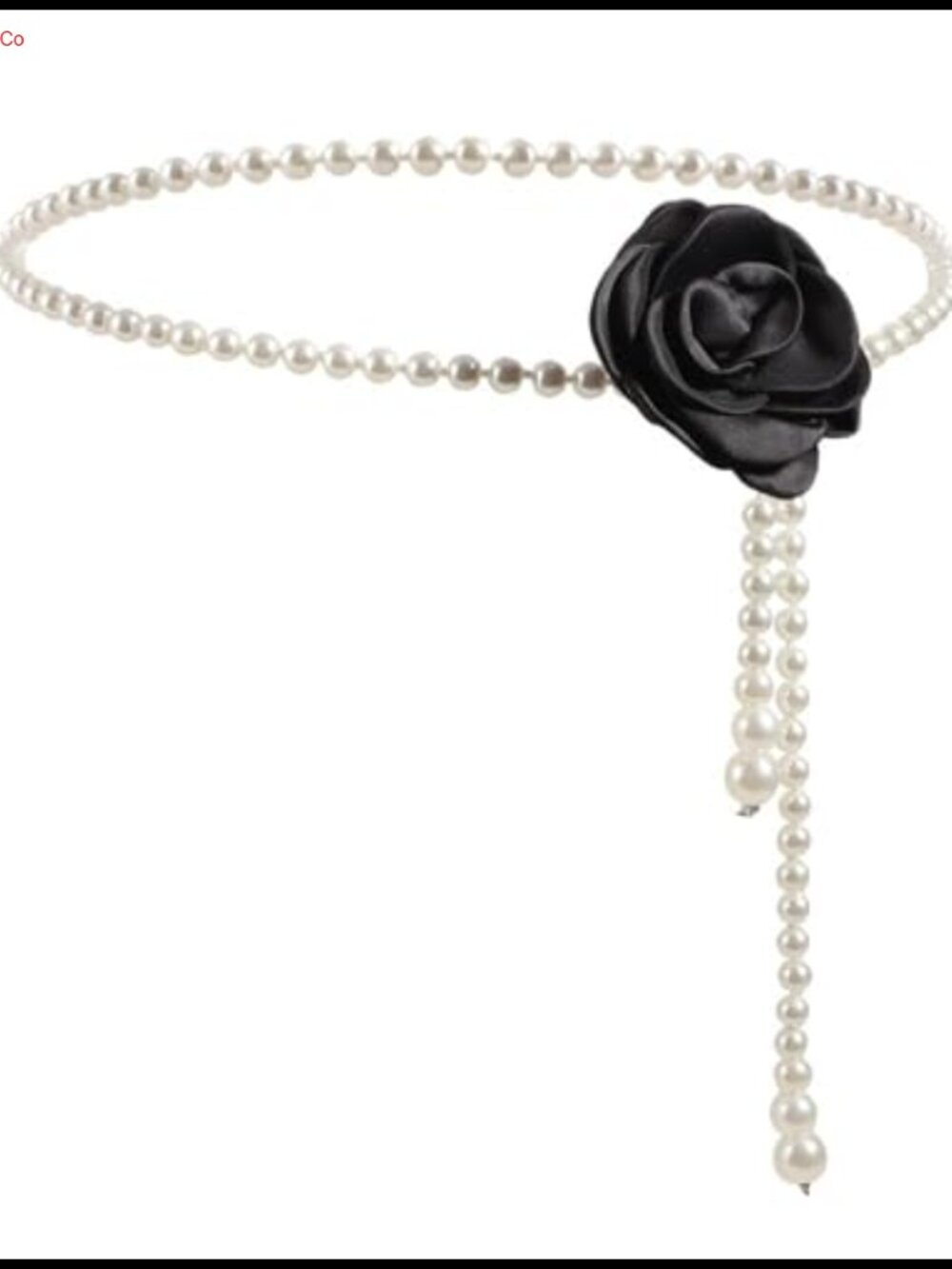 Pearl Beaded Flower Waist Chain Belt Adjustable Women's Body Jewelry